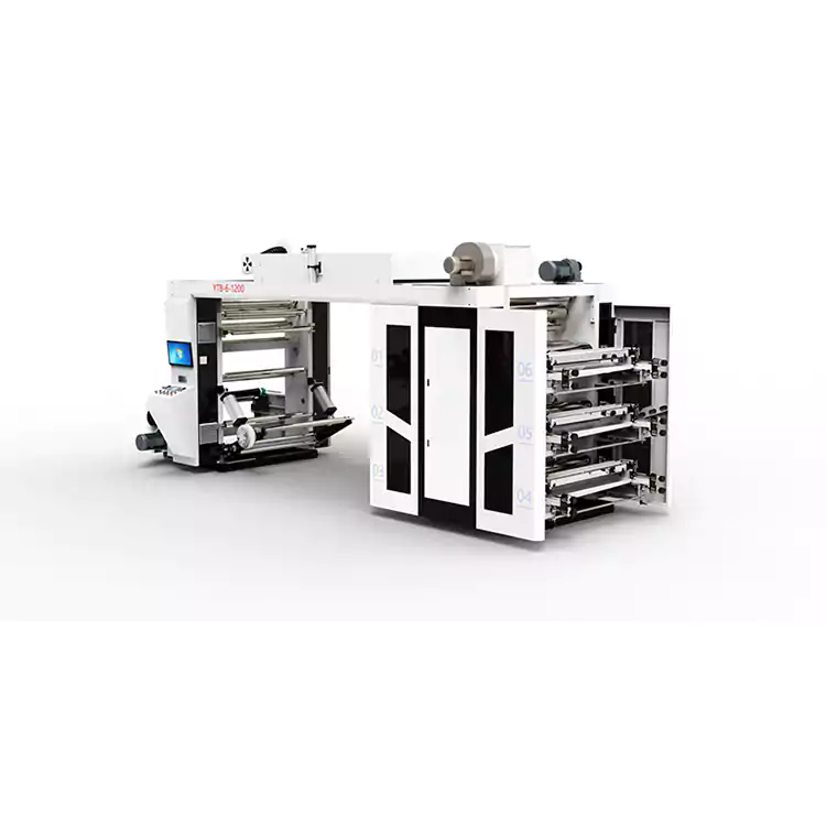 Mataas na Bilis ng Flexographic Printer na Maramihang Kulay ng Plastic Bag Stack Type Printing Machine