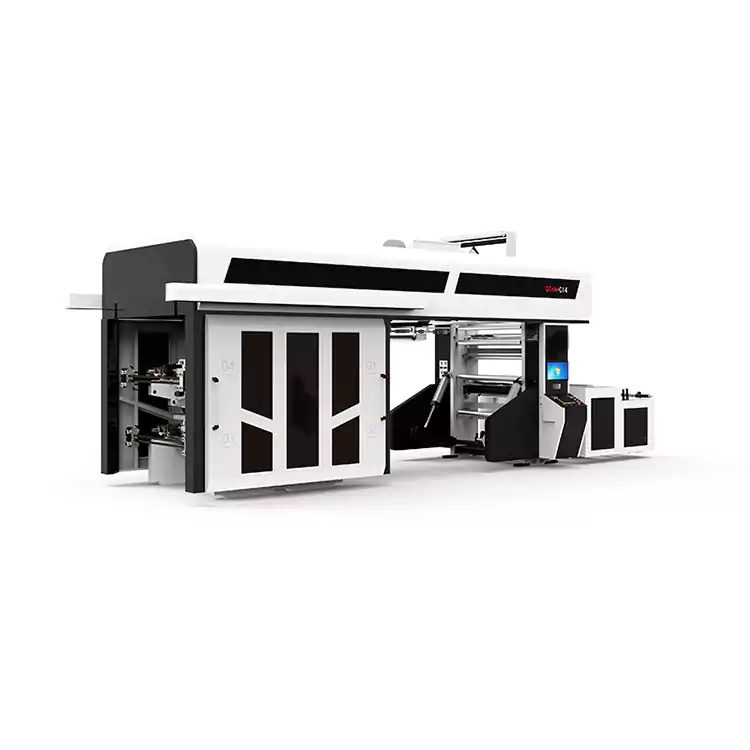 High-Speed ​​Four-Colour Flexographic Printing Press na may Satellite System para sa Kraft Paper Printing