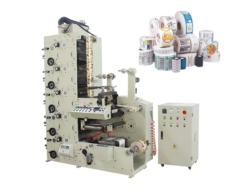 Label Paper Flexo Printing Machine na may Slitter